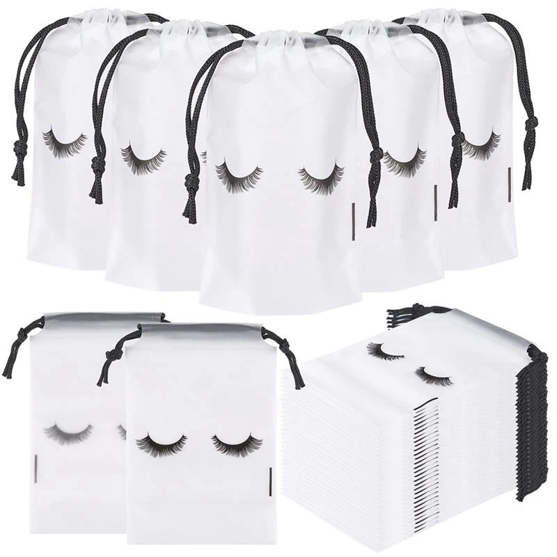 Beauty 200Pcs Lash Bags For Clients Lash Goodie Bags For Clients Lash Aftercare Bags Eyelash Extensions Makeup Bags Clear