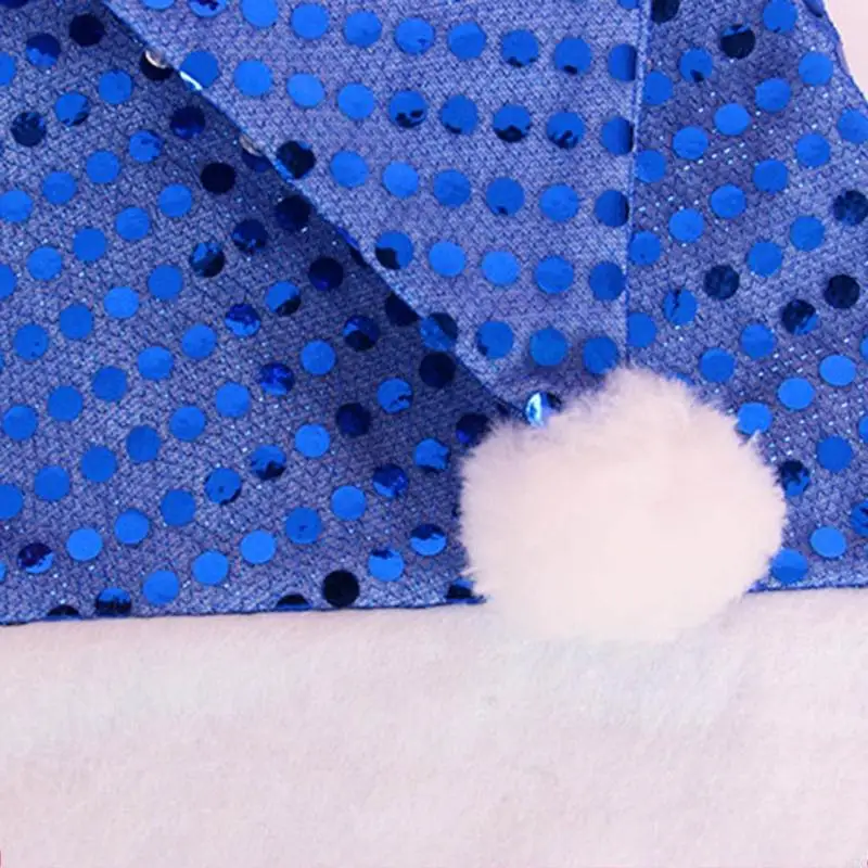 

367C Christmas Sequin Hat Holiday Glitter Santa for Christmas New Year Festive Holiday Adults Kids Party Supplies