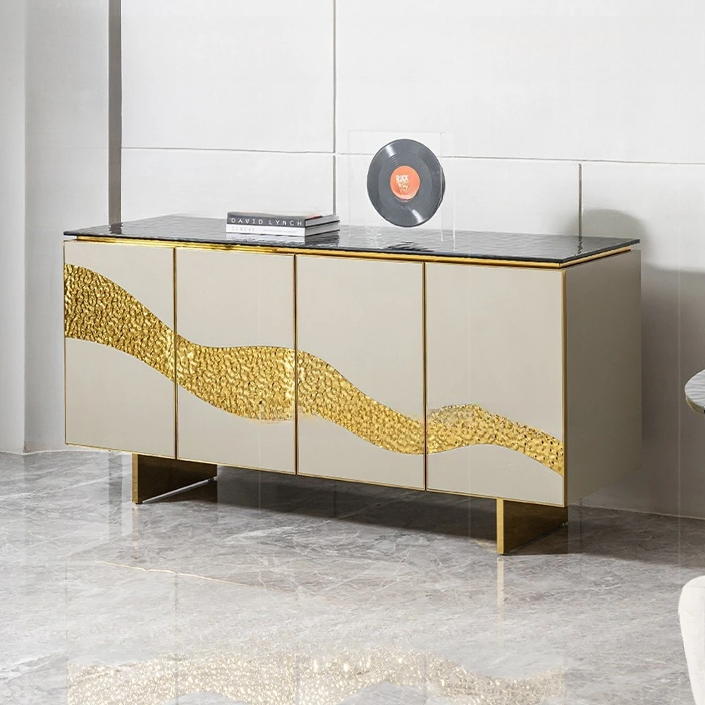 خزانة مدخل خزانة جانبية فاخرة لتناول الطعام خزانة زخرفية راقية مدخل غرفة نموذجية #6