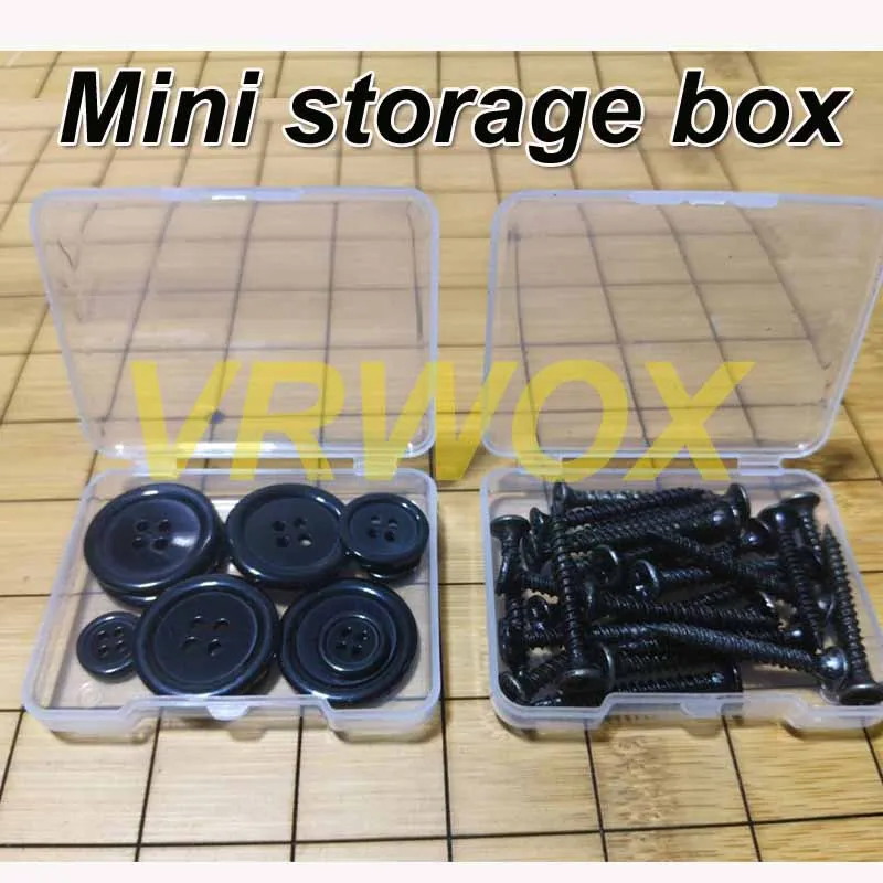 Caja de almacenamiento de PP de 5 piezas, Mini caja de plástico transparente, contenedor cuadrado, caja de embalaje rectangular, Protector de vidrio, artículos pequeños