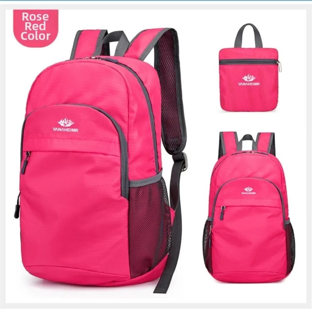 20 ~ 35L حقيبة ظهر قابلة للتعبئة قابلة للطي خفيفة الوزن في الهواء الطلق قابلة للطي حقيبة يدوية خفيفة الوزن مقاومة للماء حقيبة نهارية للسفر للرجال والنساء #3