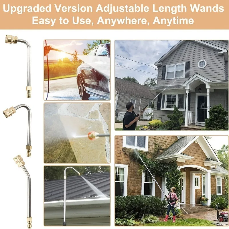 Car wash rod 1/4 inch quick connection extension rod 9-piece set 4000psi high pressure car wash machine accessories Daquan