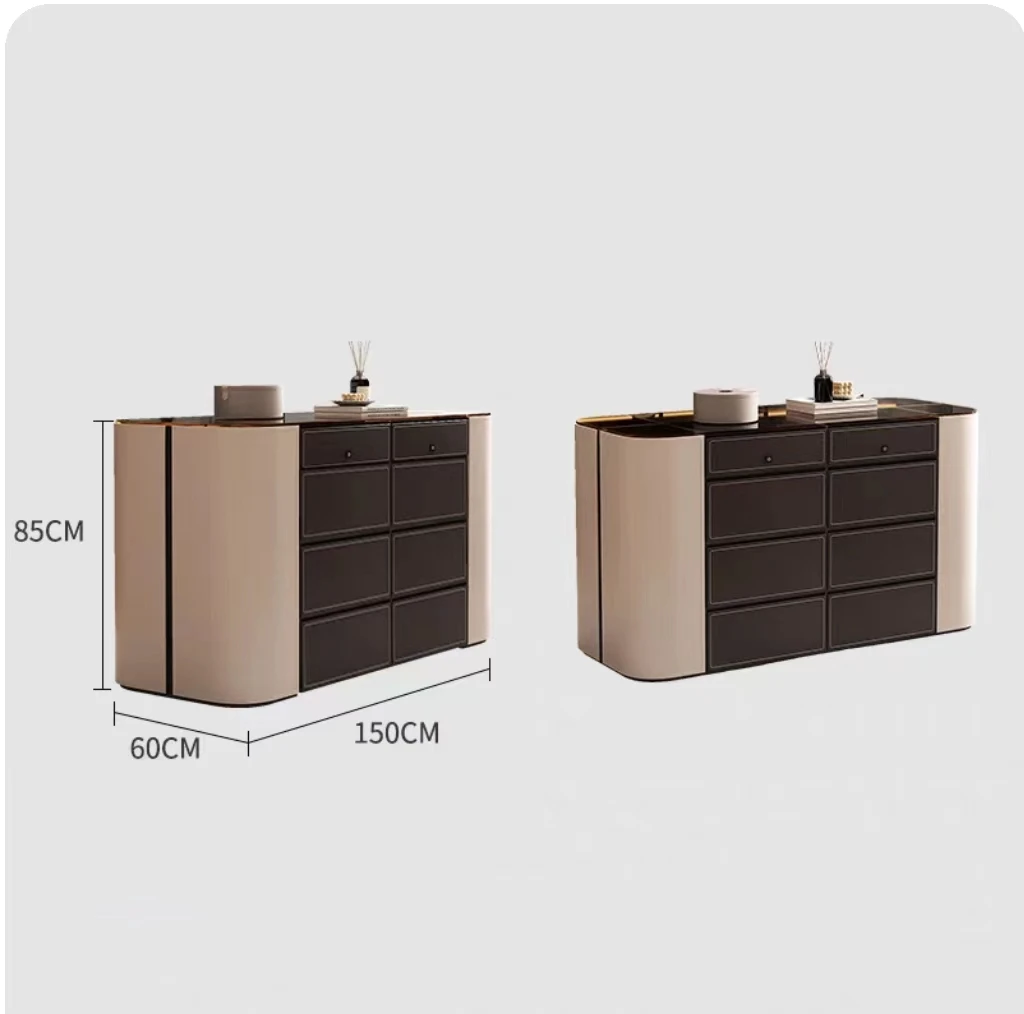 xx-Closet  CounterItalian Modern Simplistic Light Luxury Double-sided Storage With Lock Solid Wood Multilayer Board Wardrobe*