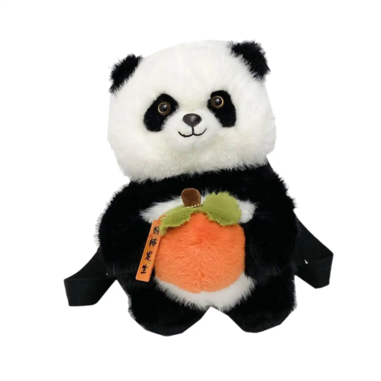 Cute Panda Plush Backpack for Women Soft Stuffed Animal Purse Shoulder Bag Cartoon Furry Daypack
