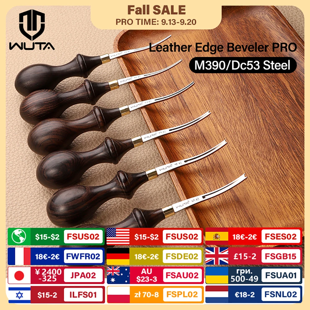Leatherwork Edge Beveler - WUTA 1 قطعة معدة شطافة حافة