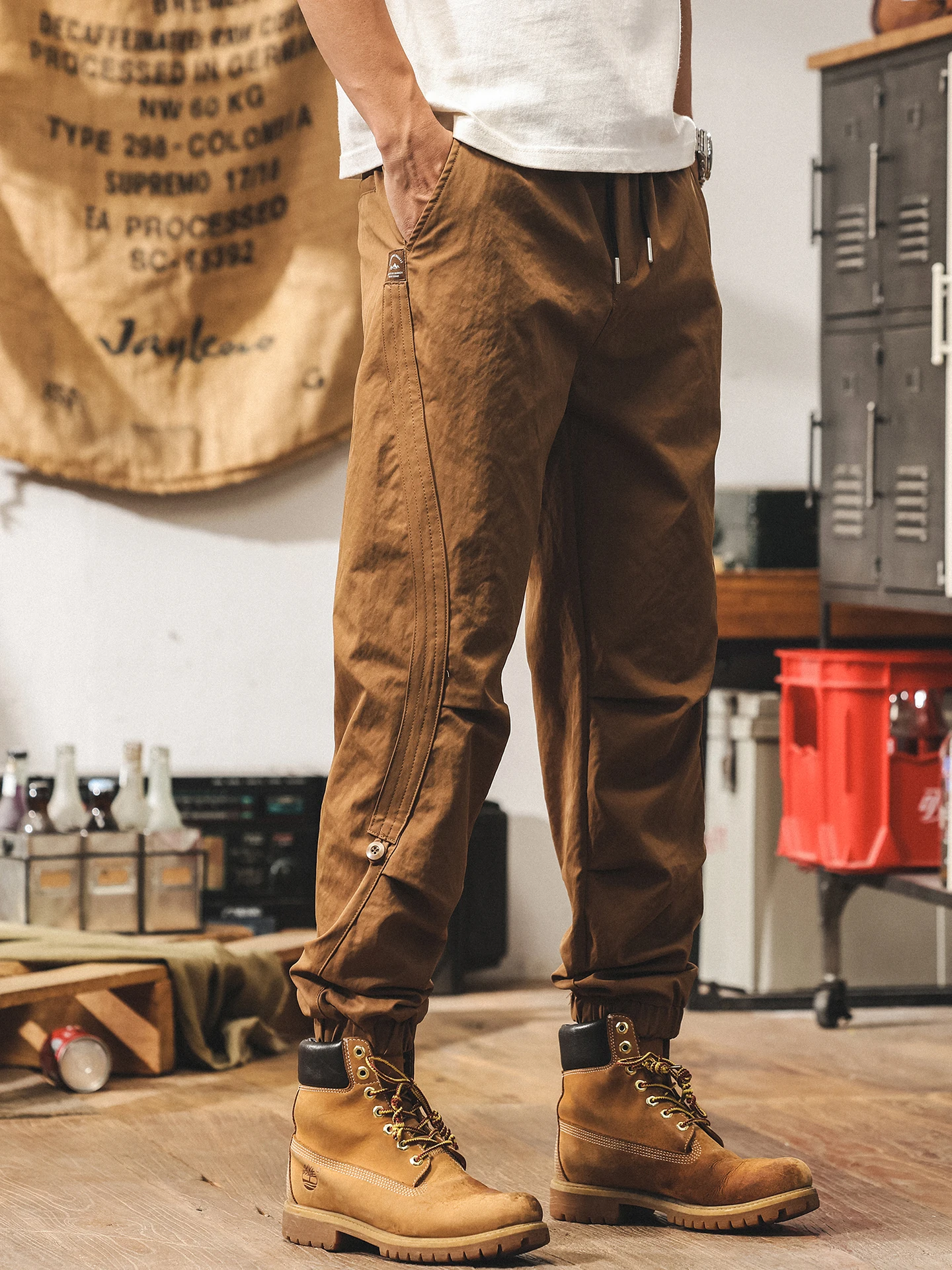 

Новые летние мужские повседневные брюки: тонкие, в американском ретро-стиле, свободные, рабочие, быстросохнущие, утилитарные, длинные.