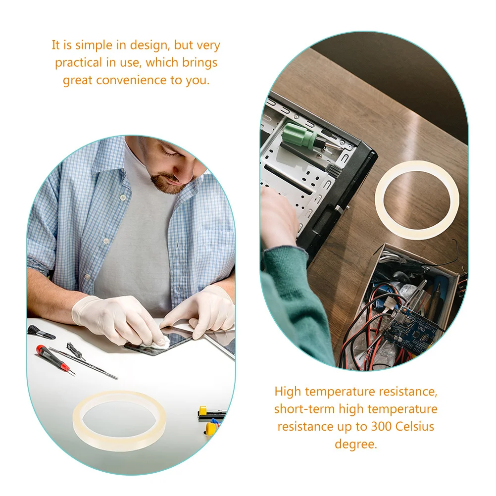 

4 Rolls Heat Resistant Tape High Temperature Adhesive Soldering Circuit Board Electronics Sublimation Transfer Tape
