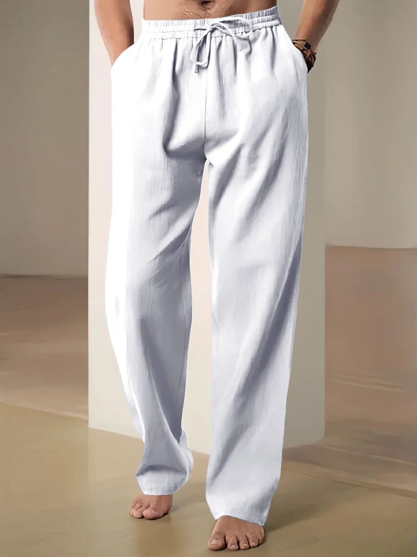 

Мужские летние пляжные длинные брюки для бега, уличная одежда, спортивные штаны, свободные повседневные брюки, гавайские дышащие брюки для отдыха