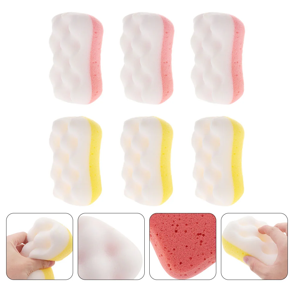 6 Pcs Scrubber Bath Sponge Body Scruber Household Cleaning Sponges Safe Bathing