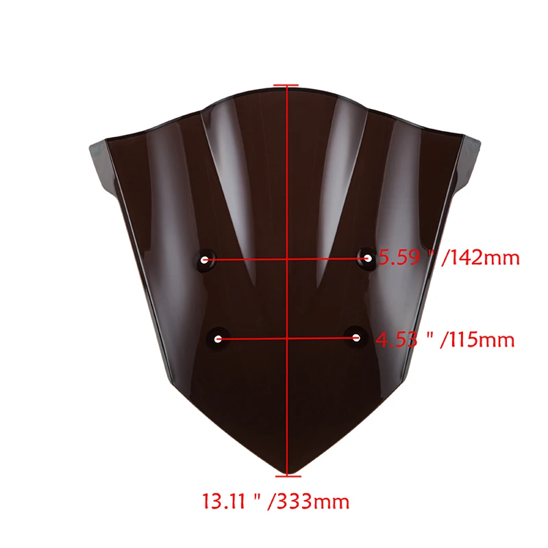 Motorcycle Double Bubble Windshield Windscreen Deflector For Honda CBR650F 2014-2021 Smoke Brown