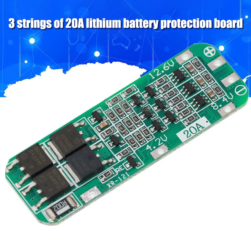 12V 12.6V 18650 Li-ion Lithium Battery Charger PCB BMS Protection Board For Drill Motor 12.6V Lipo Cell Module