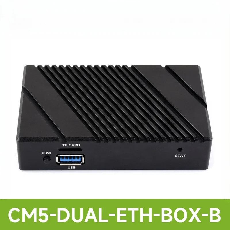 Gigabit / 2.5G Dual Ethernet-Computer (B) Based On Raspberry Pi CM5 (NOT Included), Dual RJ45 Ethernet Ports