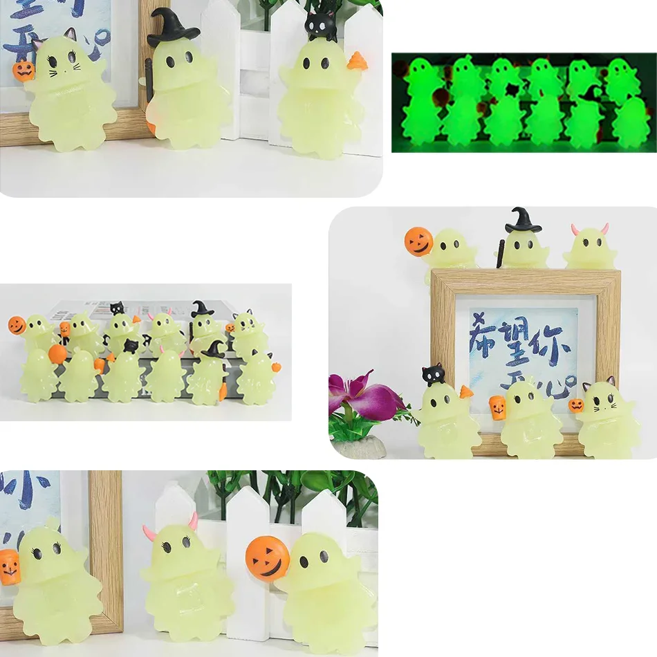 HOT NEW Halloween Ghost Little Smartphone Decoration Ghost Blind Box Mini Desktop Decoration Children's Christmas Birthday Gift