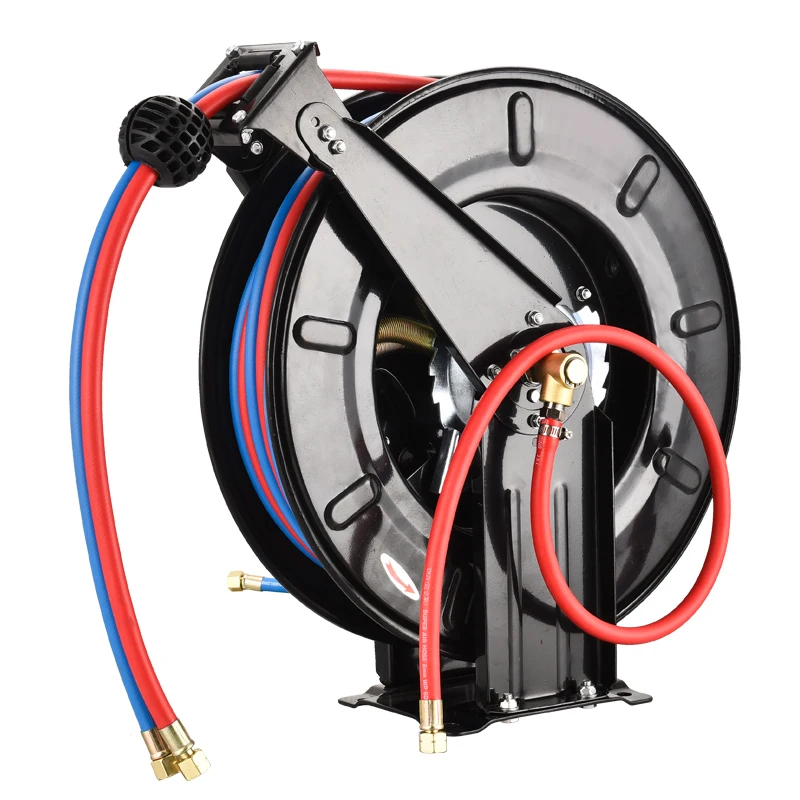 بكرة الأنابيب التليسكوبية الأوتوماتيكية طبلة الأسيتيلين الأكسجين قطع لحام الأكسجين الموازي ذراع مزدوج طبل أنبوب مزدوج 8 مللي متر 20 متر #5