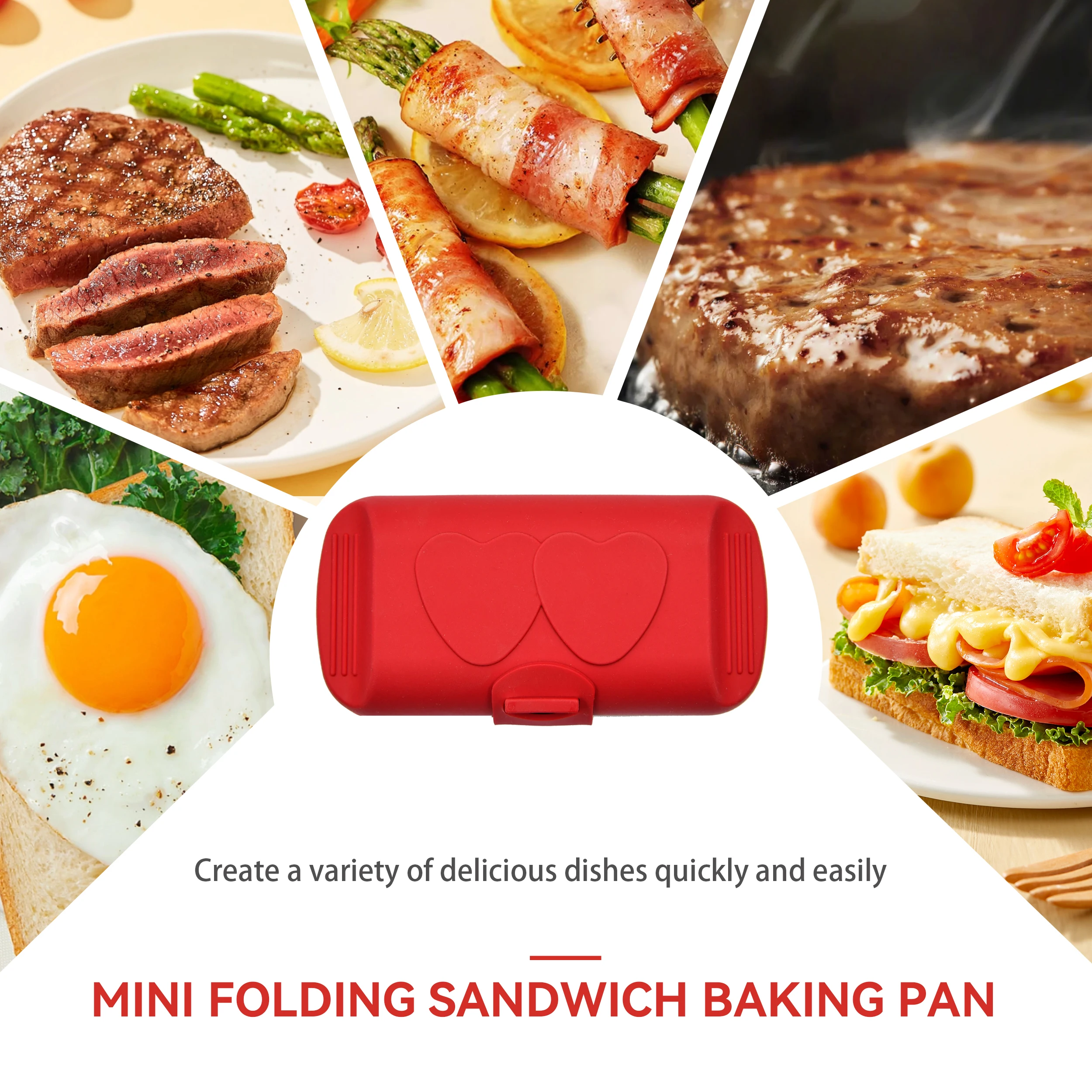 Mini sandwich baking Tray, Microwave baking Tray Can Bake crispy Bread without the Need for an Oven - Microwave Specific