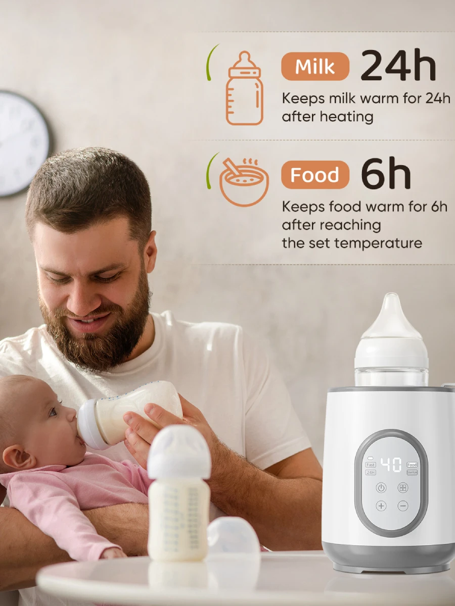 Babyflaschenwärmer Sterilisator Multifunktions-Muttermilchwärmer Präzise Temperaturkontrolle Babyflaschenheizgerät Neugeborenen-Artikel