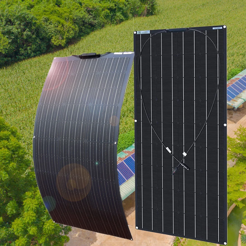 XINPUGUANG Monocrystalline Flexible Solar Panel 100W 120W 150W PV For Battery Light Camping Car Caravan Household Camping Yacht