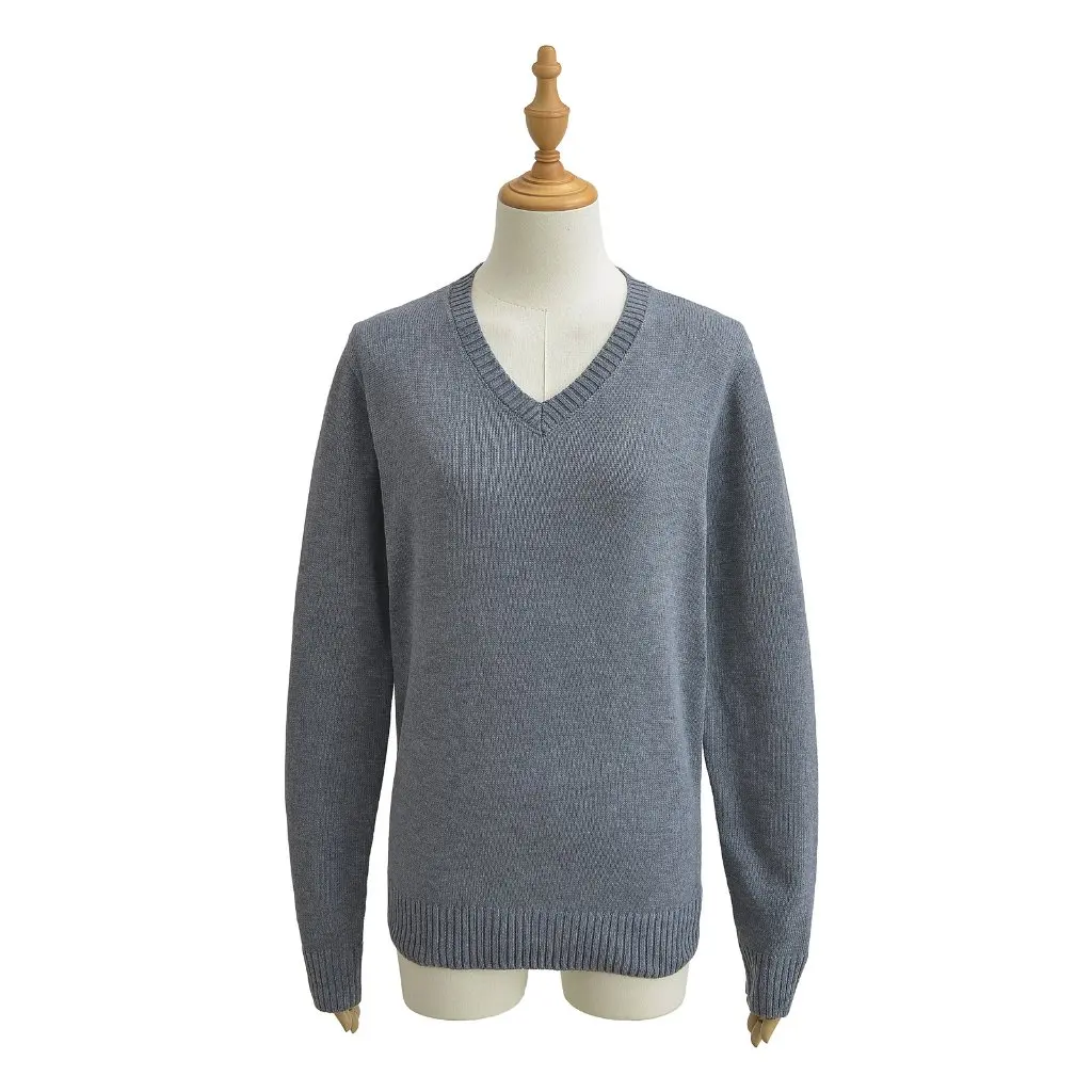 

Women's American Style Knitted Sweater V-Neck Loose Casual Pullover Top Basic All-match Autumn New