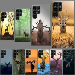 Deer Hunting Camo Clear Phone Case for Samsung Galaxy S21 Plus S24 S23 S20 FE S22 S26 Ultra S25 Edge TPU Capa Cases Cover Shockp