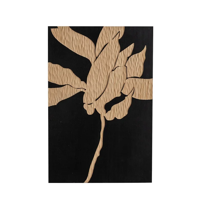 

Solid wood carving paintings on the background wall of the homestay, medieval restaurant wall decoration