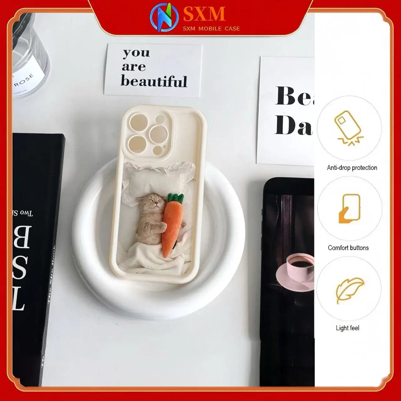 

Подходит для мобильного телефона Apple «Спящий кот», высококачественный чехол для мобильного телефона «все включено»