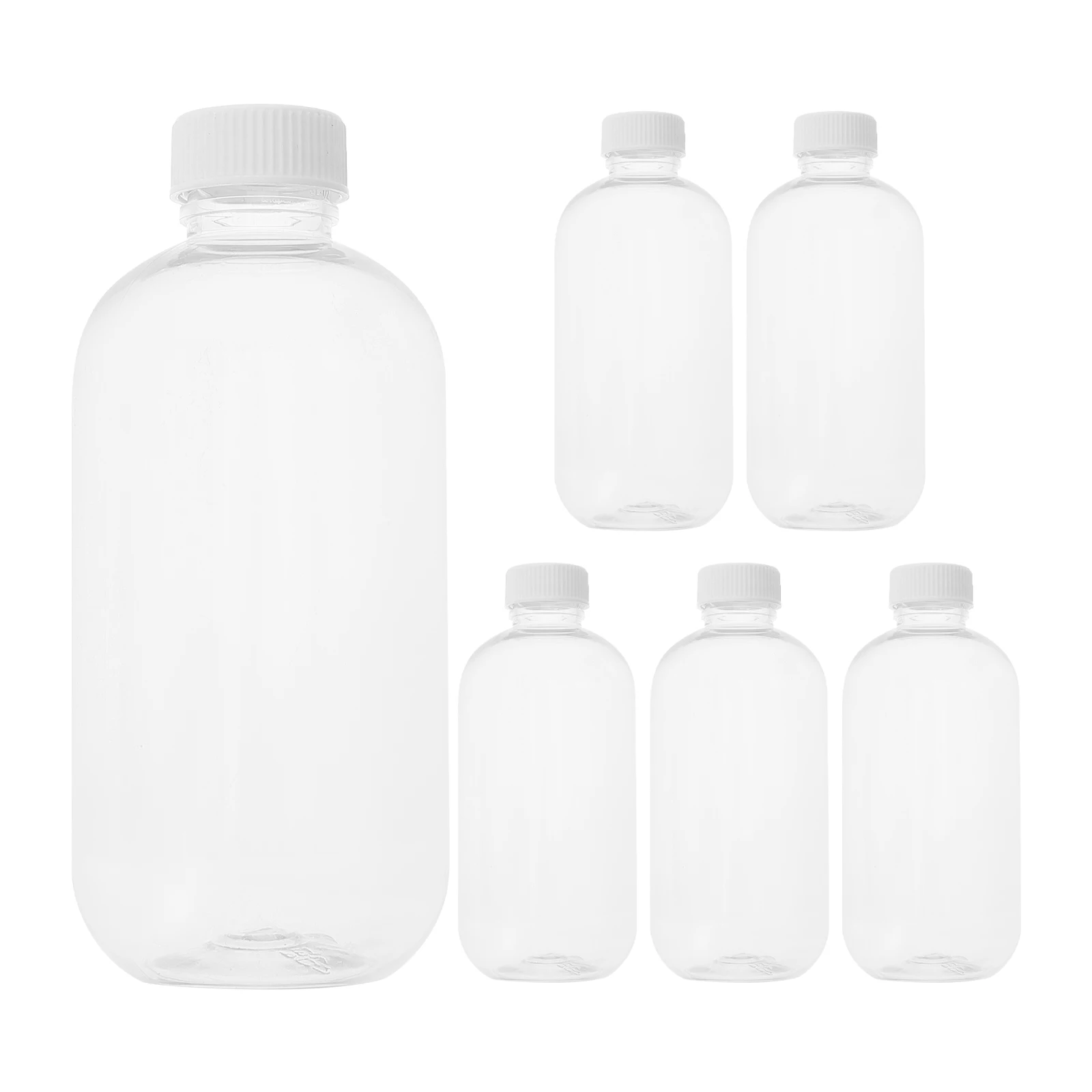 6 Pcs Reloading Bottle Plastic Empty Bottles Portable Circle Shape for Storage Water