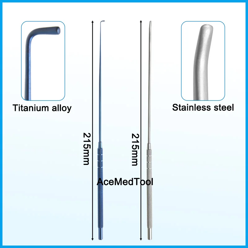 21.5cm Autoclavable Micro Spatula Dissectors Nerve Hook Micro Curette Nerve Teardrop Disserctor Microsurgical Instrument