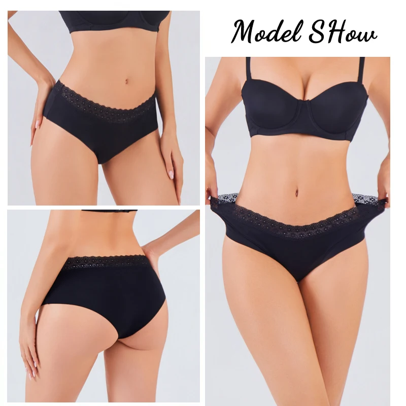 Thumbnail 2 - #6 Latest Womens Lace Trim Comfort Panties Updates