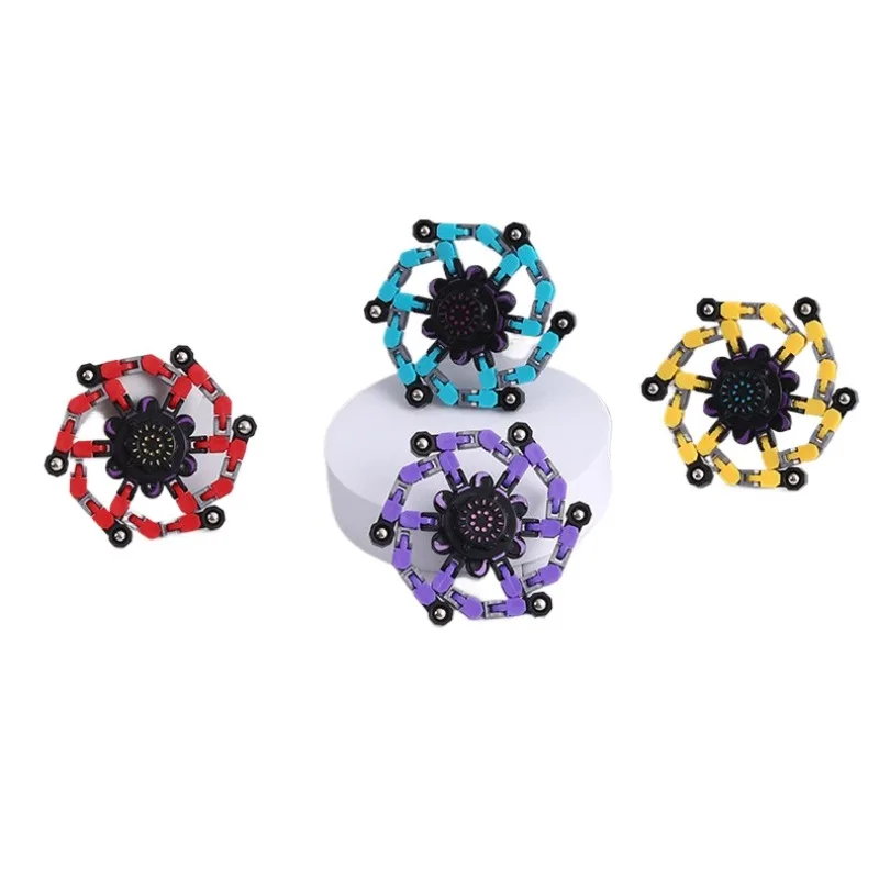 子供と大人のための変形可能なそわそわスピナー、ストレス解消感覚玩具、指ジャイロ、創造的な減圧玩具、ギフト