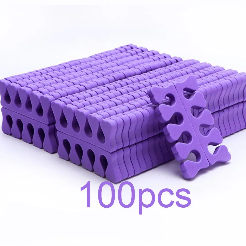 50 Paar Zachte Teenseparatoren Vingers Voeten Nagel Art Gereedschap Flexibel Hartvormig Design Nagel Art Oefening Manicure Pedicure Voetbrace