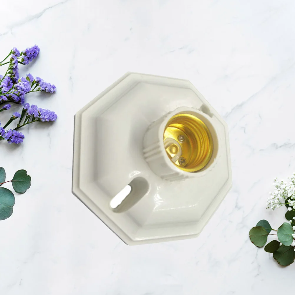 

E27 Screw Lamp Holder Octagon 250V 6a Sturdy Trustworthy Multi-Function Easy Install for Hallway Living Room Restaurant