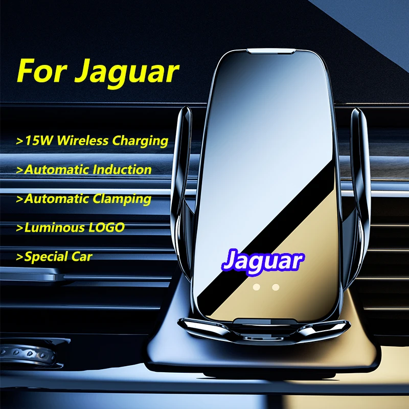 

15W Car Phone Holder For Jaguar XEL/XE/F-PACE/XFL/PACE Modified Auto Parts Mobile Phone Wireless Charging Fixing Bracket