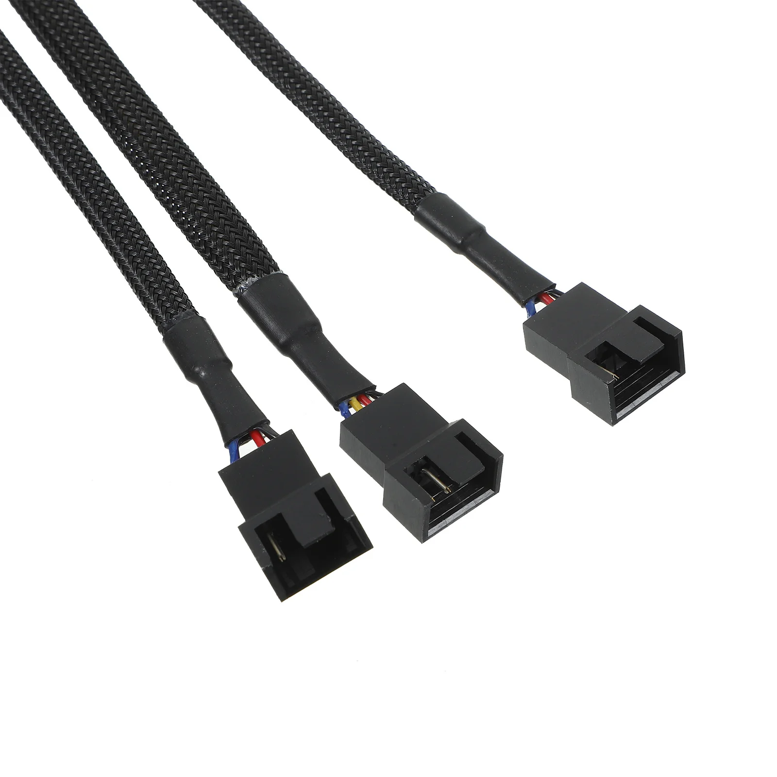 

2Pcs Pc Fan Splitter 4 Pin 1 to 3 Converter Reliable Material Efficient Cooling Performance 4 Pin Fan Splitter