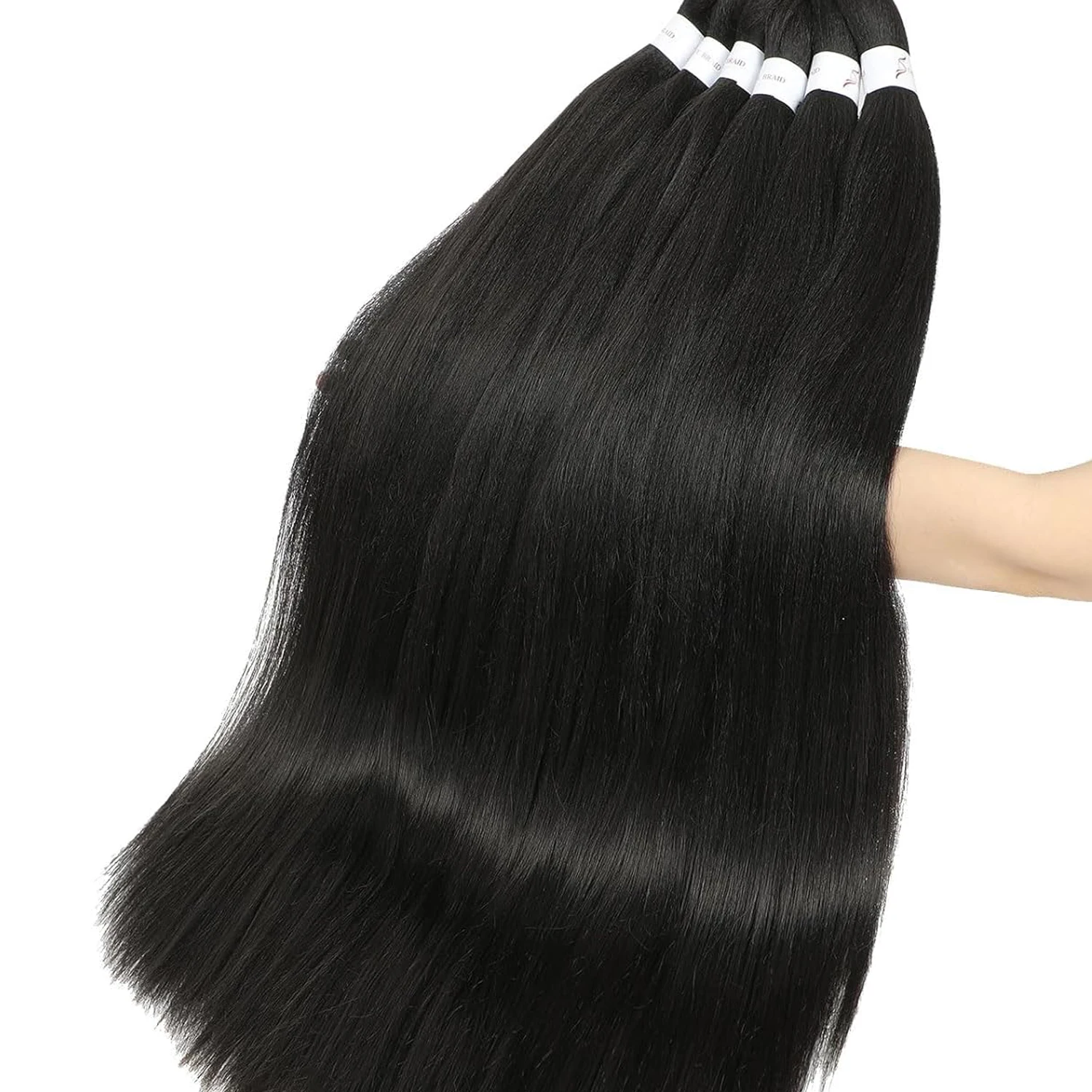 Ekstensi Rambut Kepang Pra Membentang Kanekalon Premium, Pengaturan Air Panas Bebas Gatal Profesional Tekstur Yaki Sintetis Perm