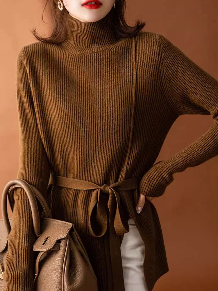 

Ele Long Sve Camere Knitwear Autumn Casual Loose Women's Faionable Versatile Comfortable Simple Sle Sweater