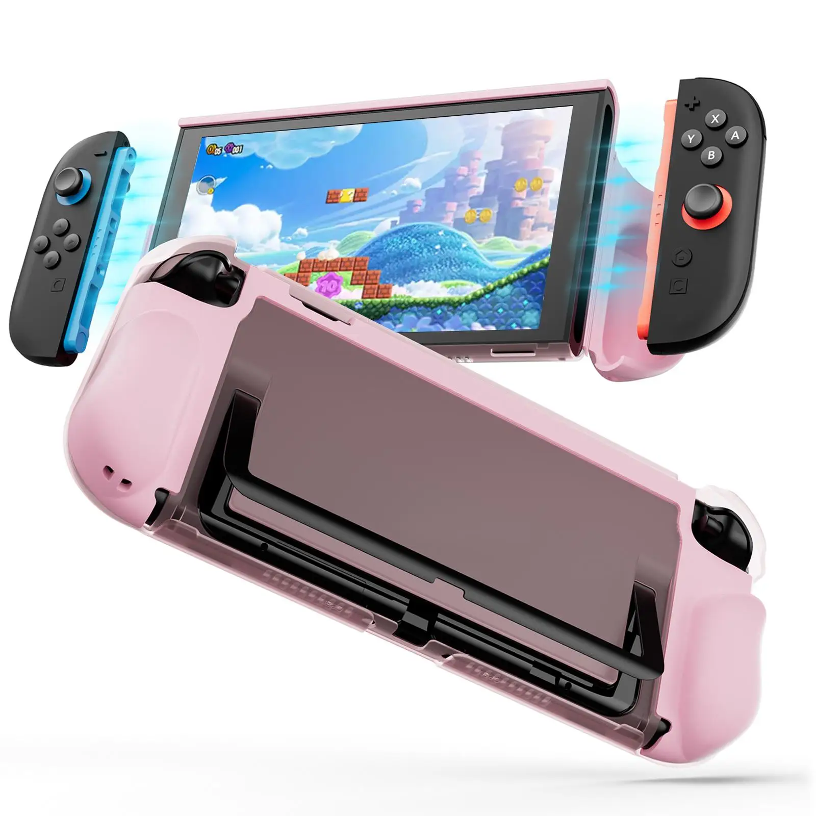 For Nintendo Switch 2 XDcase Transparent Armor Soft-Touch TPU Protective Case with Front Cover