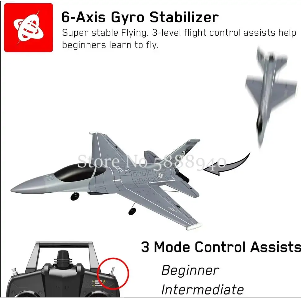 Three Operating Modes Remote Control Aircraft Toy 2.4G 4CH Hybrid Control System EPP Foam One Button Return RC Plane Toy Gifts