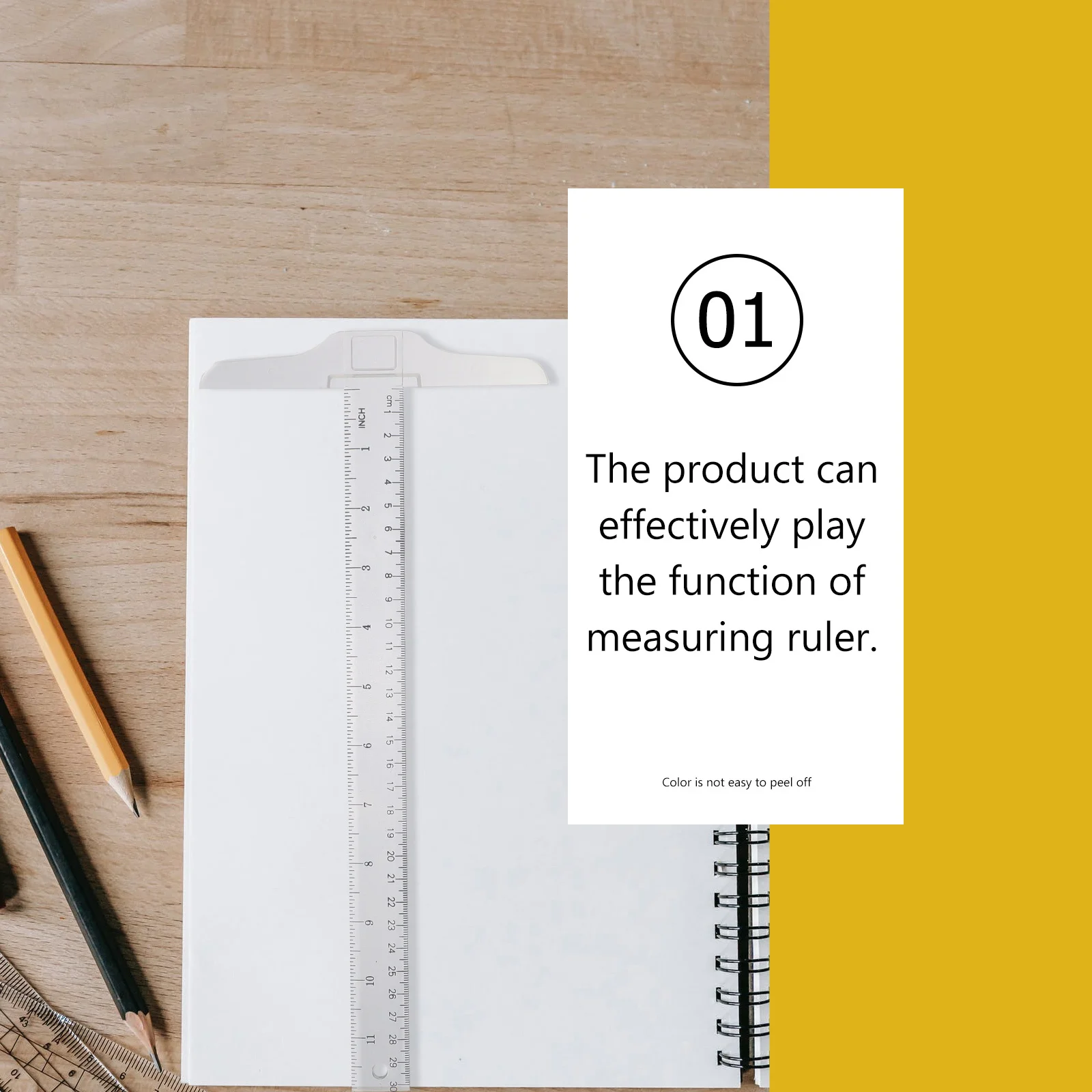 2 قطعة مساطر على شكل حرف T مسطرة قياس بلاستيكية مزدوجة النطاق مستلزمات صياغة عالية الدقة مثالية للمكتب المنزلي