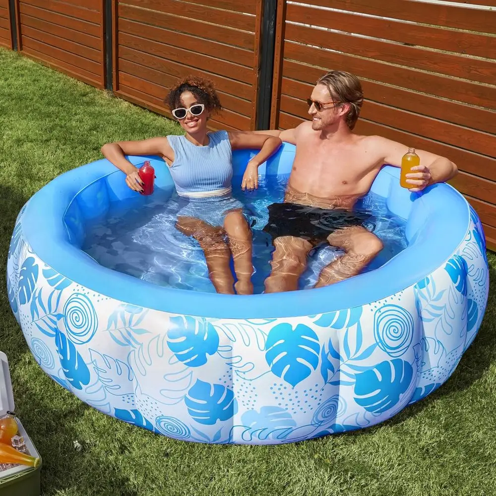 

Luxury 5.5T Thickened 20 Above Ground Family Pool with Comfortable Backrest for Summer Water Fun