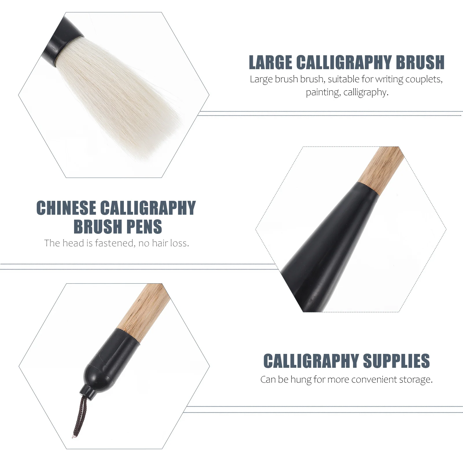 

Extra Large Calligraphy Brush Pen High Absorption Tip for Beginners Professionals Smooth Comfortable Grip Portable Ink Brush