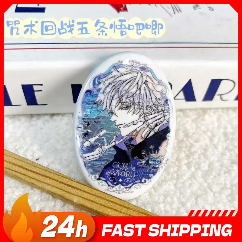 

Аниме-аксессуары Jujutsu Kaisen: значок-фигурка Сатору Годжо, декоративный брелок-пин из жести, коллекционные игрушки