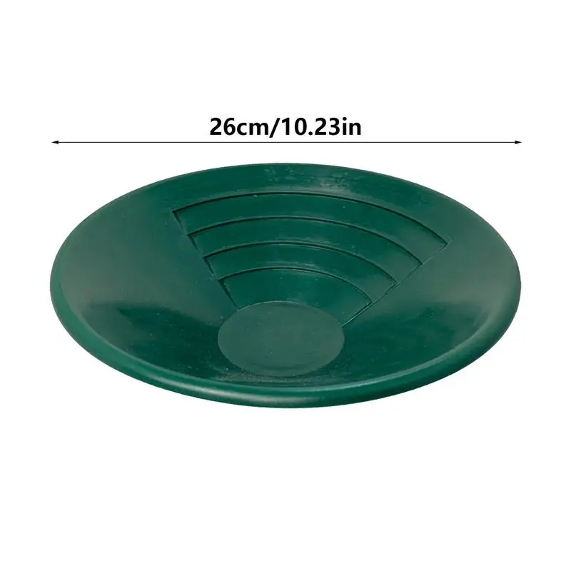 260mm Gold Panning Pan ABS Gold Sifting Classifier Washing Sieve Tray Accessory Green Gold Pan Gold Panning Tool Gold Classifier