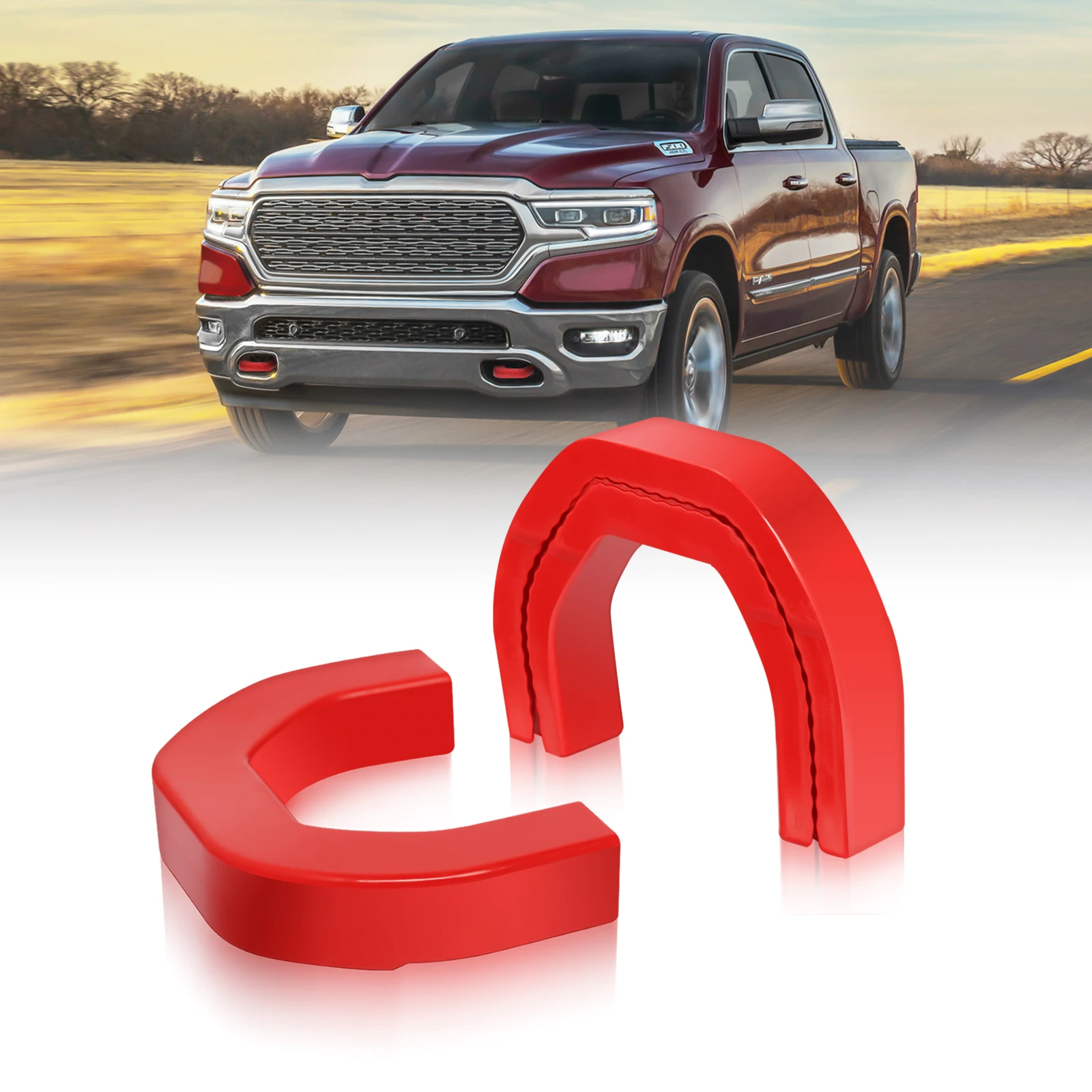Tow Hitch Covers for Dodge RAM 1500 (2019-2024) Thicken Upgrade, Tow Hook Cover Accessories