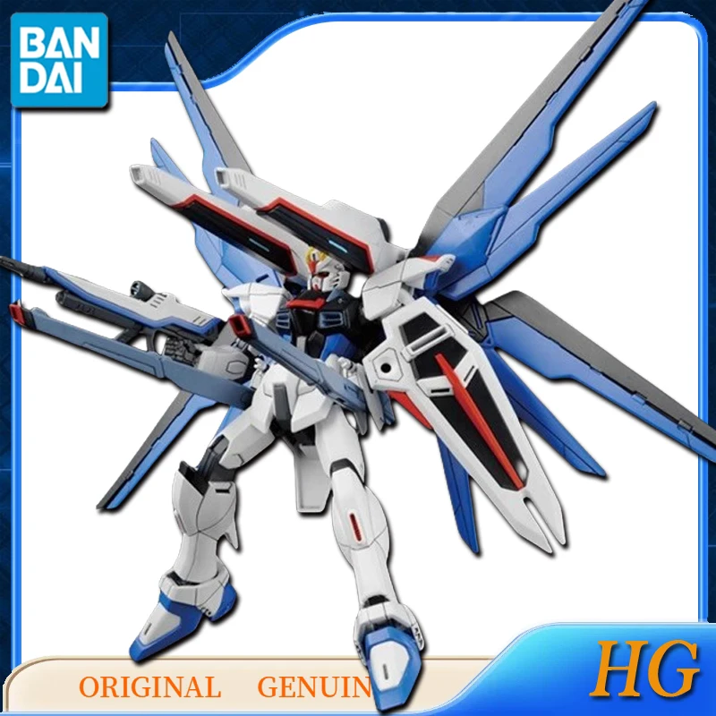 Bandai-Figuras de Ação Anime Brinquedos para Crianças, Original Genuíno, Modelo Colecionável, Enfeites Presente, HG, ZGMF-X10A