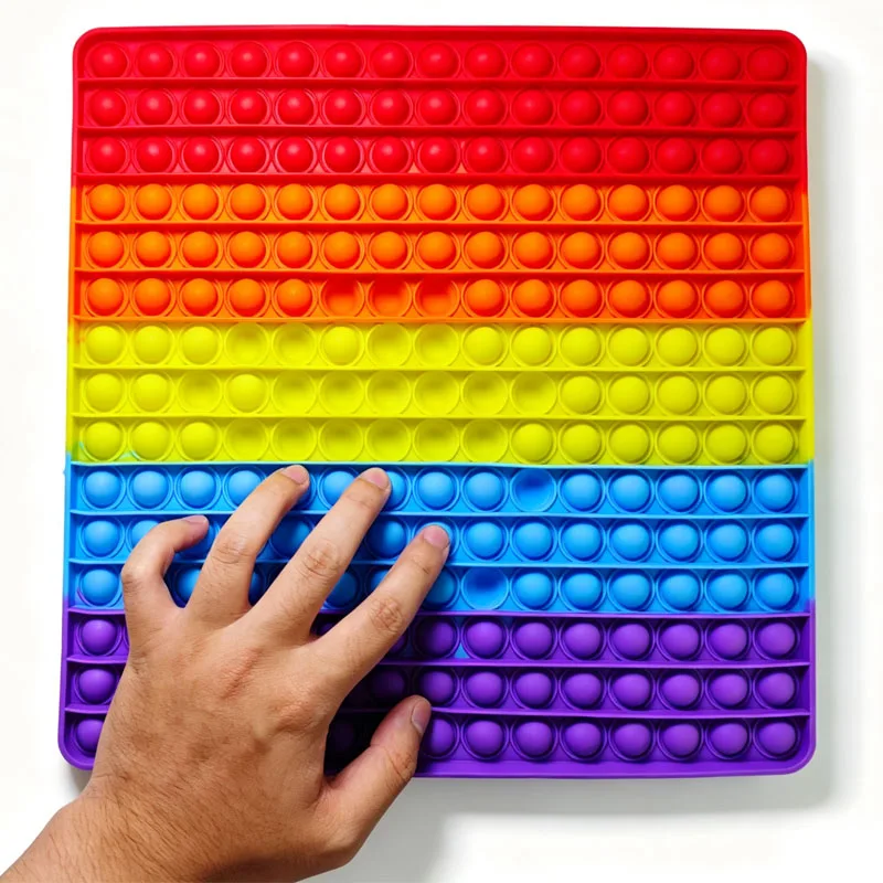 Extra Large Size 30cm Silicone Push Bubble Stress Reliever Sensory Fidget Toys Quiet ADHD Autism Anxiety Creative Idea Gifts
