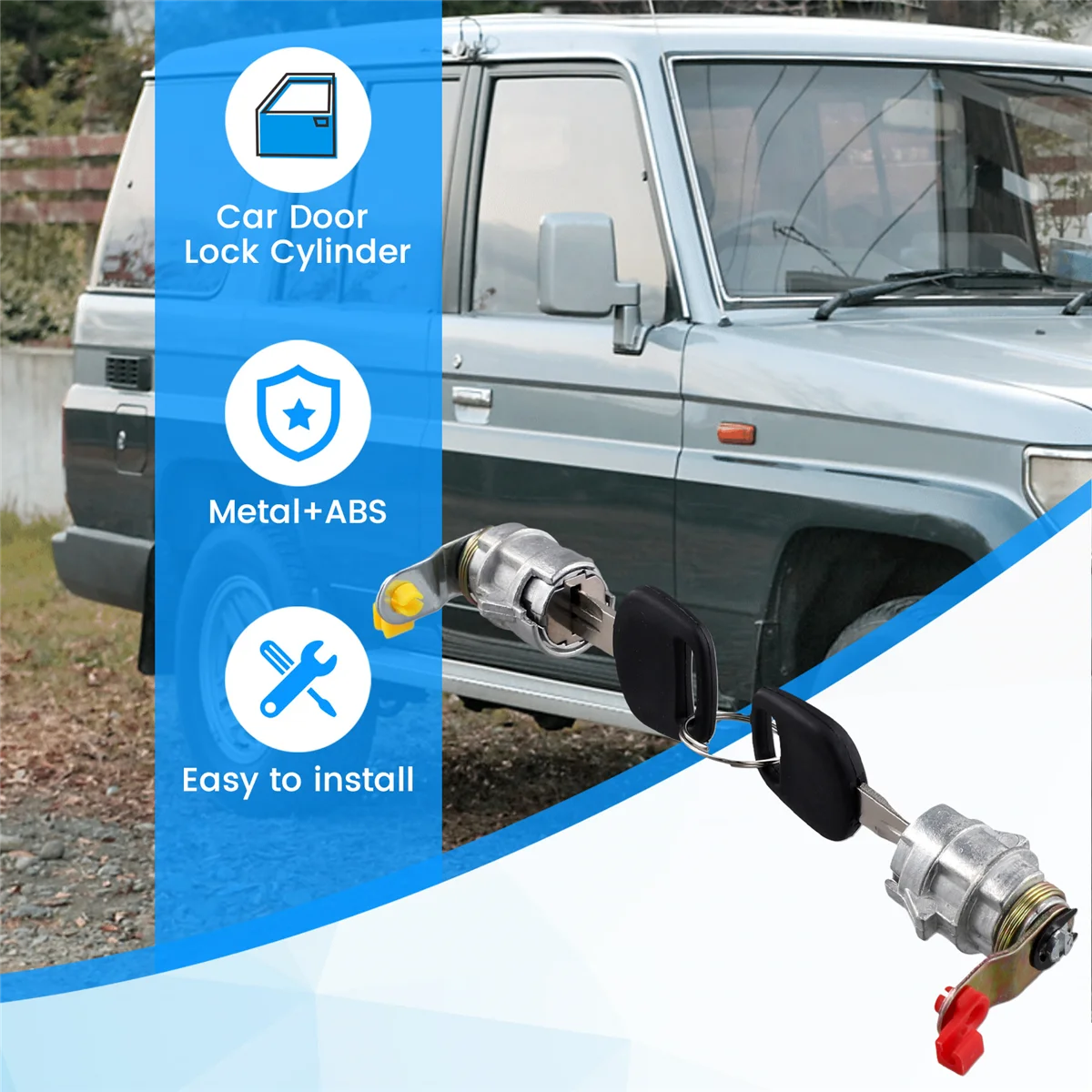 Автомобильный цилиндр LH и RH для дверного замка с ключом 69051-35030 69052-35040 для пикапа Toyota 1989-1995 4runner 1989-1998