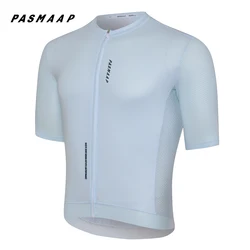 PASMAAP-maillot de ciclismo para hombre, camiseta de bicicleta de carretera MTB, equipo profesional, ropa de bicicleta de manga corta, alta calidad