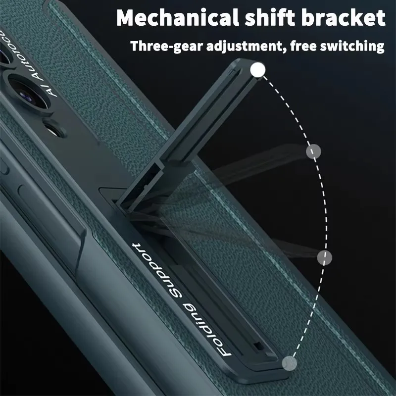 حافظة جلدية مغناطيسية لهاتف سامسونج Z Fold 3 4 5 6 مع واقي شاشة 5G مع حامل قلم S #5