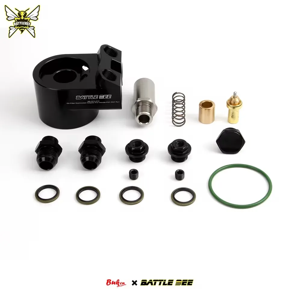 BATTLE BEE Engine Car Retrofit Adapter Oil Cooler Adapter Thermostat M20x1.5 For Civic 10th L15B Oil Radiator BB-OFA-010
