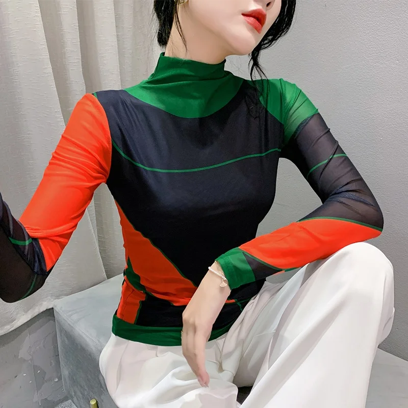 

Сексуальная женская футболка-поло с принтом, облегающая, дышащая, для повседневной носки, осенняя коллекция